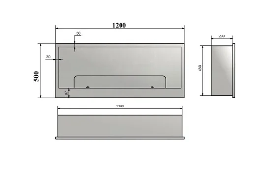 Biokominek Inside 1200