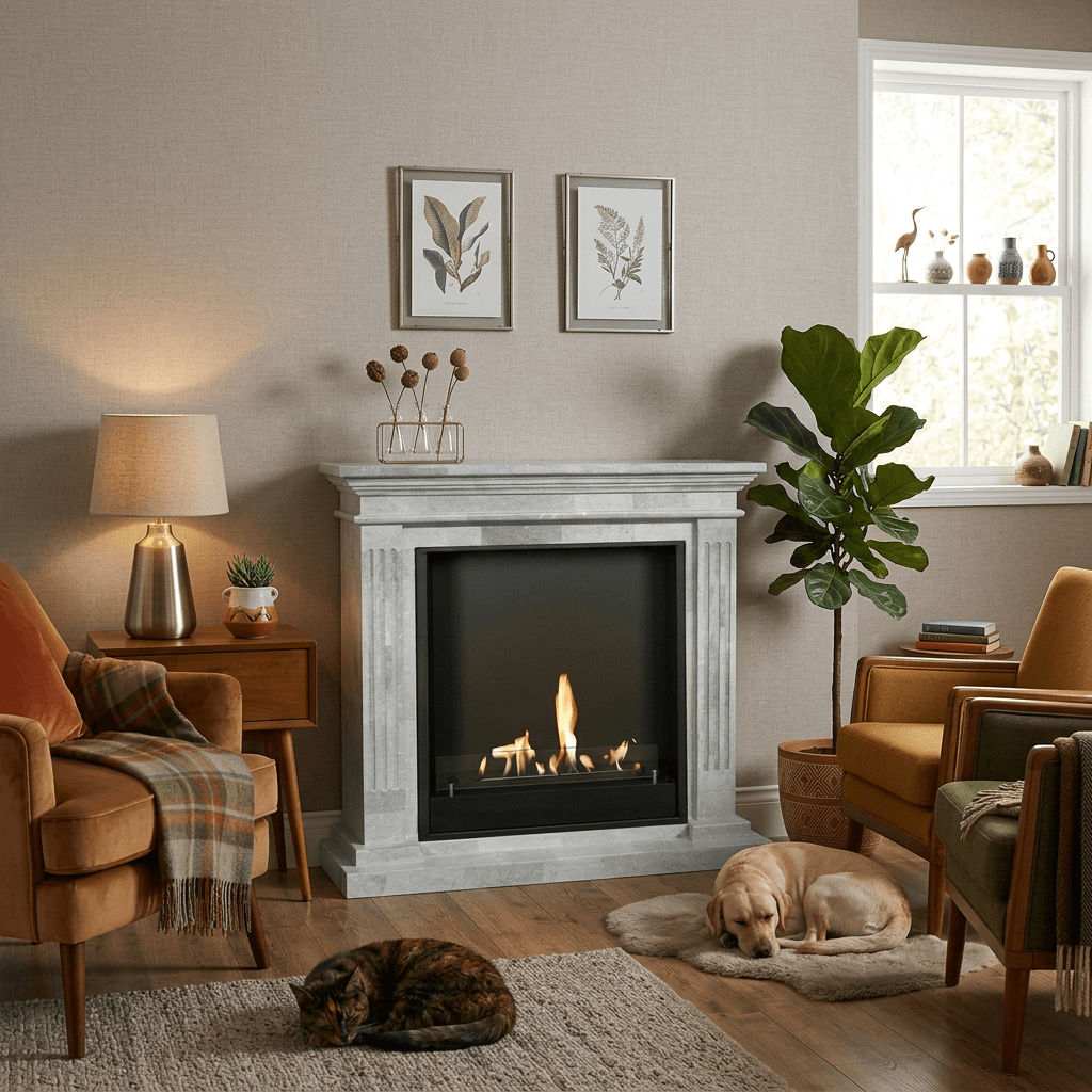 Cadiz bioethanol fireplace (Bioethanol, Greystone)