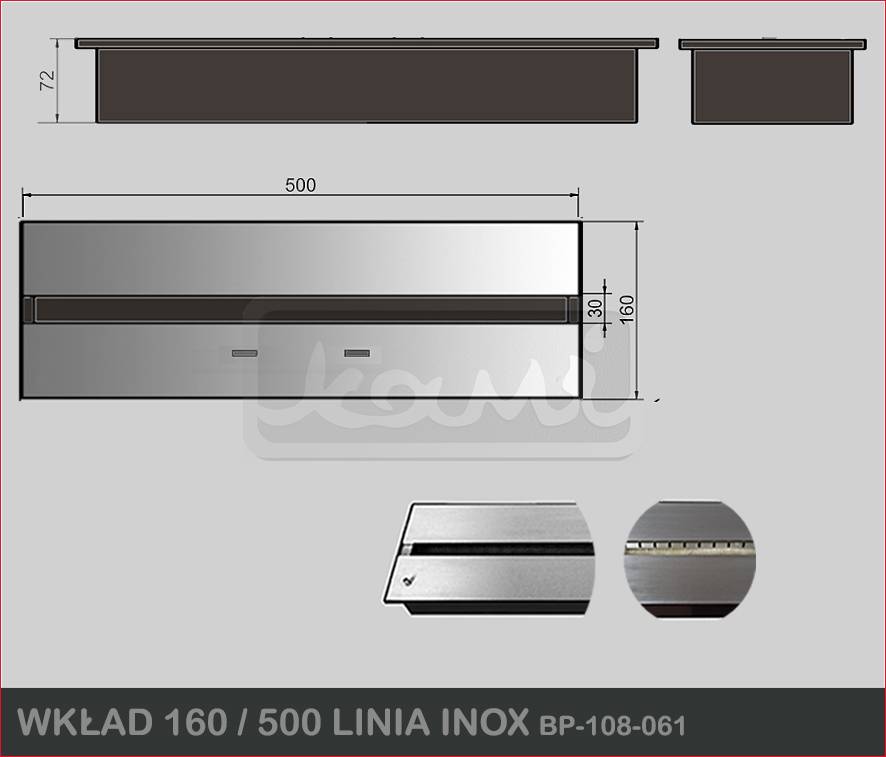 bp-108-061-wklad-160-500-linia-inox-do-biokominka-kami-producent-palnik-biowkladka-rysunek