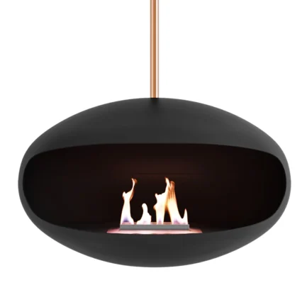 Biokominek Cocoon Aeris - Czarny - Miedź