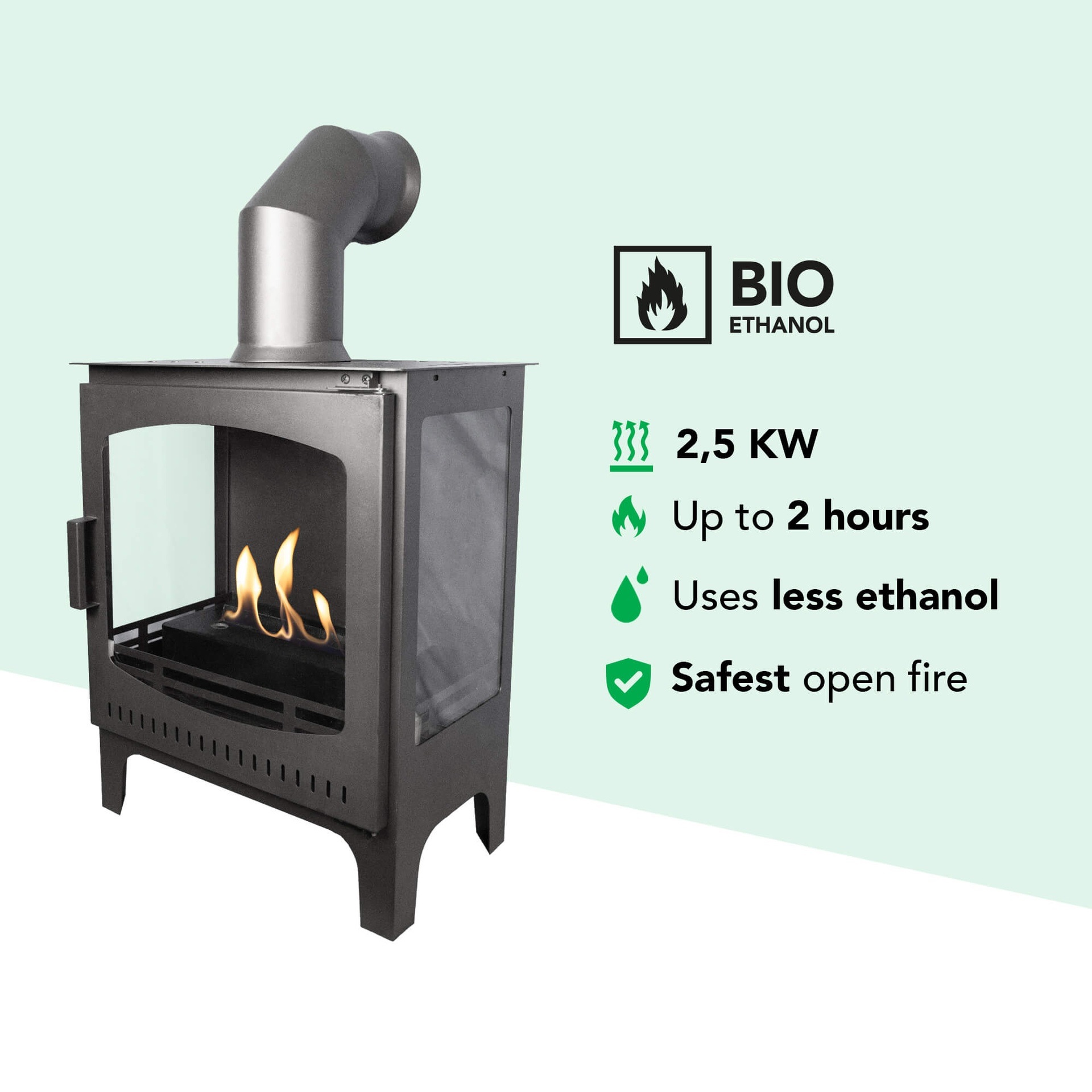 Stoove vrijstaande bio-ethanol haard (3)
