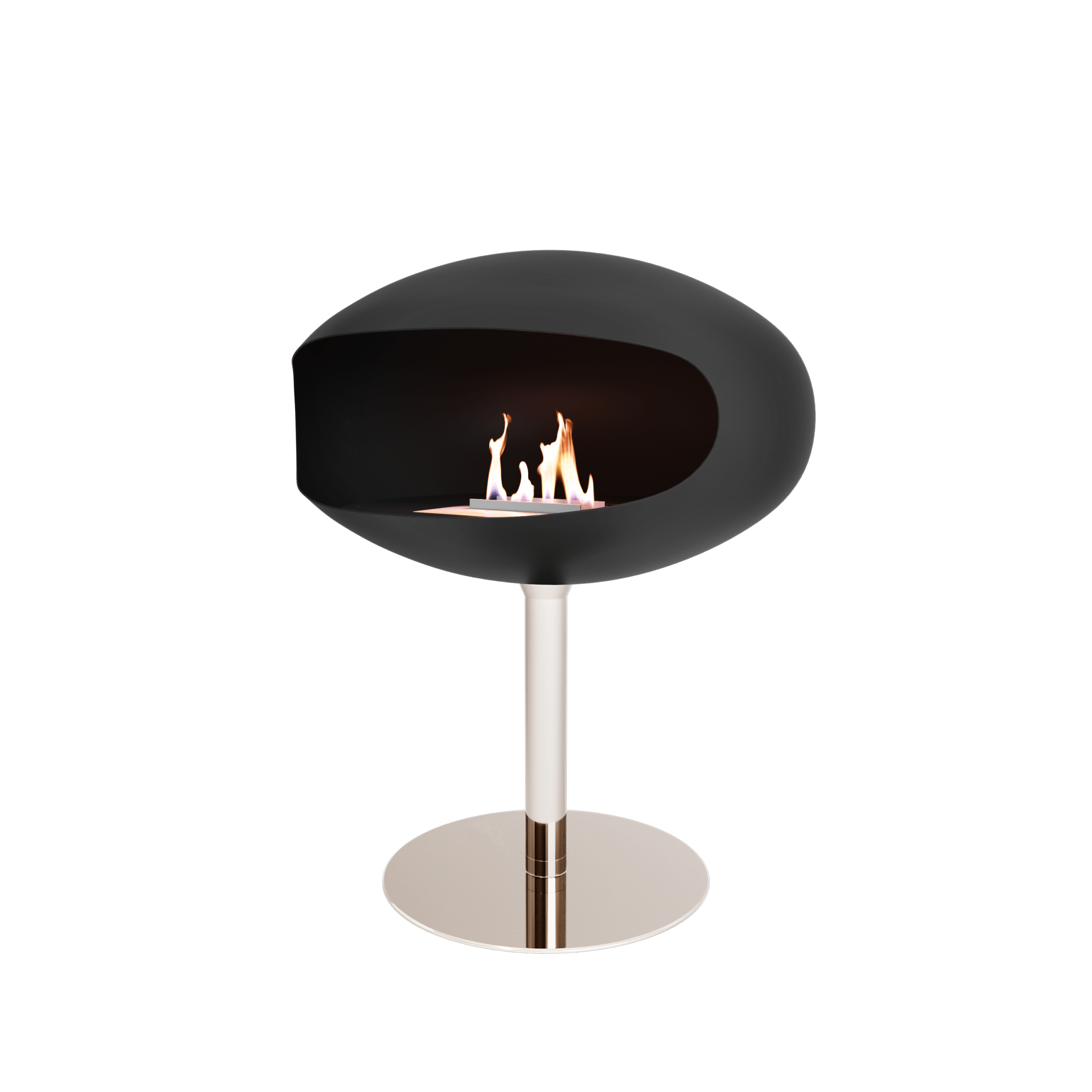 Cocoon Aeris Side - Pedestal Black Shell - Stainless Steel