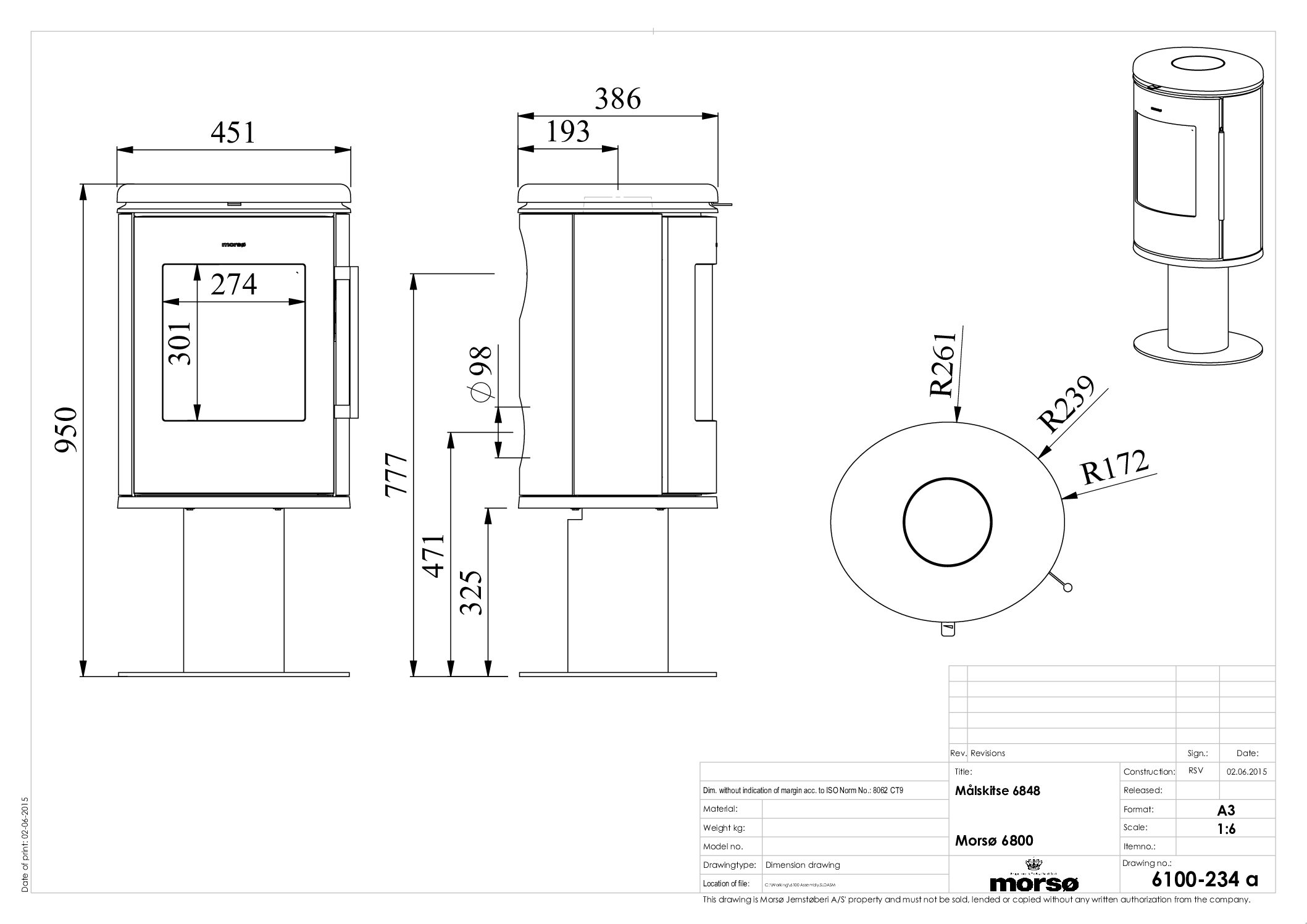 rysunek techniczny morso 6848